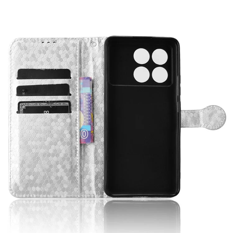For Xiaomi Redmi K70E 5G / Poco X6 Pro 5G Case Leather Imprinted Dots Pattern Smartphone Cover