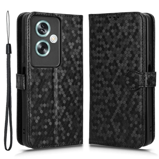 For Oppo A79 5G / A2 5G Magnetic Phone Case Leather Imprinted Dots Pattern Cover