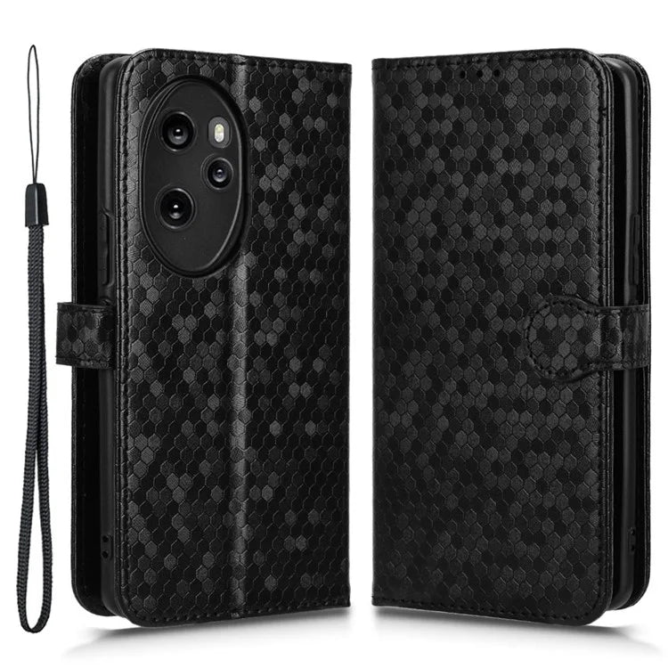 For Honor 100 Pro 5G Magnetic Case Leather Shockproof Phone Wallet Protector with Strap