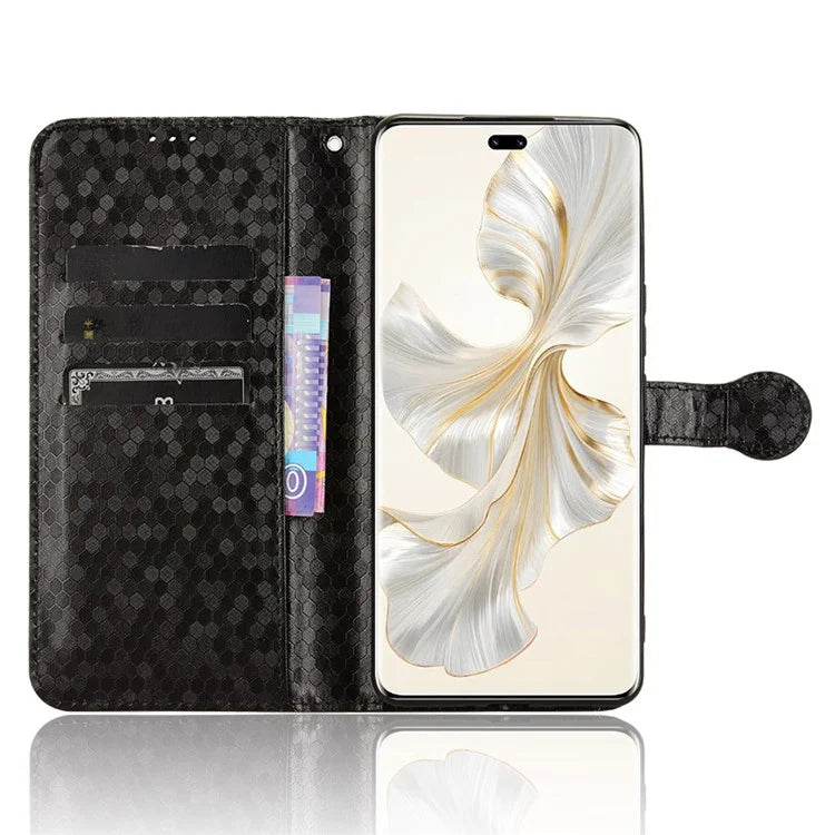 For Honor 100 Pro 5G Magnetic Case Leather Shockproof Phone Wallet Protector with Strap
