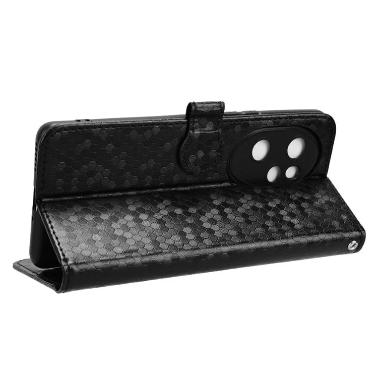 For Honor 100 Pro 5G Magnetic Case Leather Shockproof Phone Wallet Protector with Strap