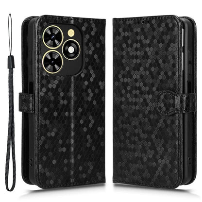 Phone Case for Transsion Tecno Pop 8 / Spark Go 2024 4G / Spark 20C Shell Dot Imprinted Wallet Stand Cover