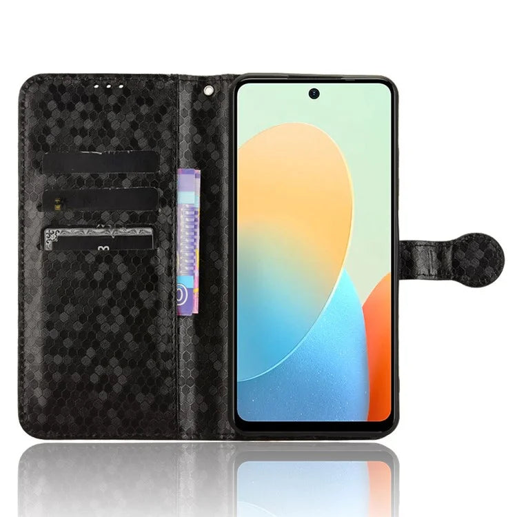 Phone Case for Transsion Tecno Pop 8 / Spark Go 2024 4G / Spark 20C Shell Dot Imprinted Wallet Stand Cover