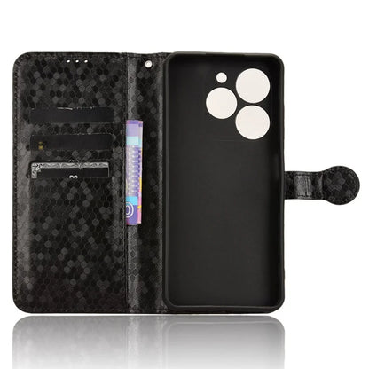 Phone Case for Transsion Tecno Pop 8 / Spark Go 2024 4G / Spark 20C Shell Dot Imprinted Wallet Stand Cover
