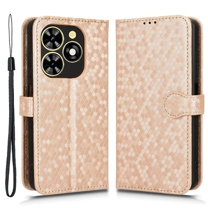 Phone Case for Transsion Tecno Pop 8 / Spark Go 2024 4G / Spark 20C Shell Dot Imprinted Wallet Stand Cover