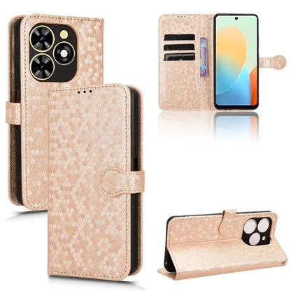 Phone Case for Transsion Tecno Pop 8 / Spark Go 2024 4G / Spark 20C Shell Dot Imprinted Wallet Stand Cover