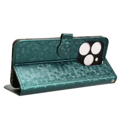 Phone Case for Transsion Tecno Pop 8 / Spark Go 2024 4G / Spark 20C Shell Dot Imprinted Wallet Stand Cover