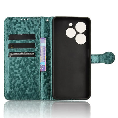 Phone Case for Transsion Tecno Pop 8 / Spark Go 2024 4G / Spark 20C Shell Dot Imprinted Wallet Stand Cover