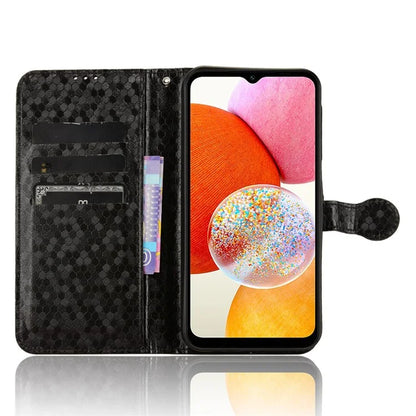 For Samsung Galaxy A15 4G / A15 5G Case Dot Imprinted Leather Shockproof Phone Stand Cover