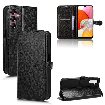For Samsung Galaxy A15 4G / A15 5G Case Dot Imprinted Leather Shockproof Phone Stand Cover