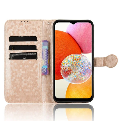 For Samsung Galaxy A15 4G / A15 5G Case Dot Imprinted Leather Shockproof Phone Stand Cover
