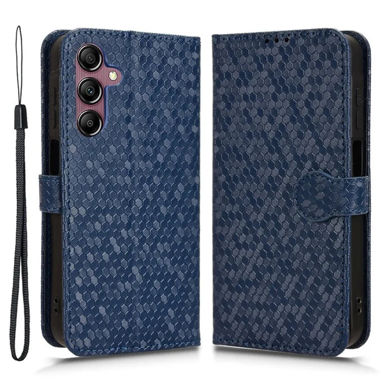 For Samsung Galaxy A15 4G / A15 5G Case Dot Imprinted Leather Shockproof Phone Stand Cover