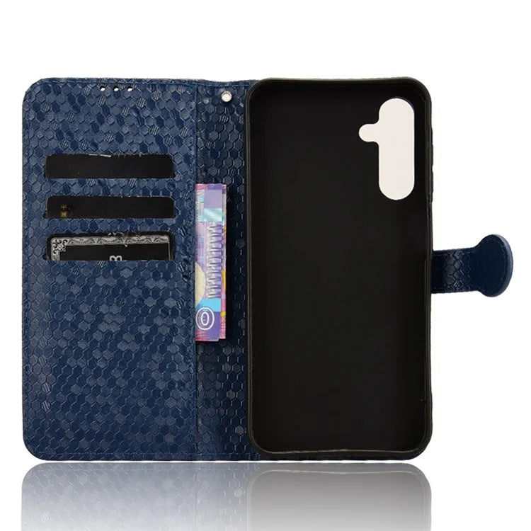 For Samsung Galaxy A15 4G / A15 5G Case Dot Imprinted Leather Shockproof Phone Stand Cover