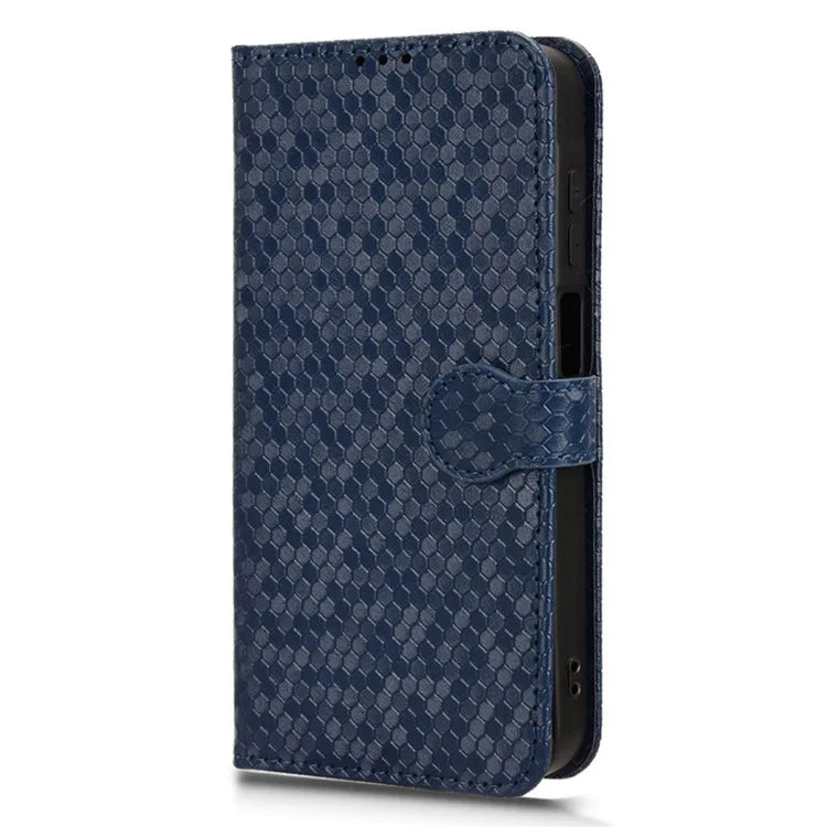 For Samsung Galaxy A15 4G / A15 5G Case Dot Imprinted Leather Shockproof Phone Stand Cover