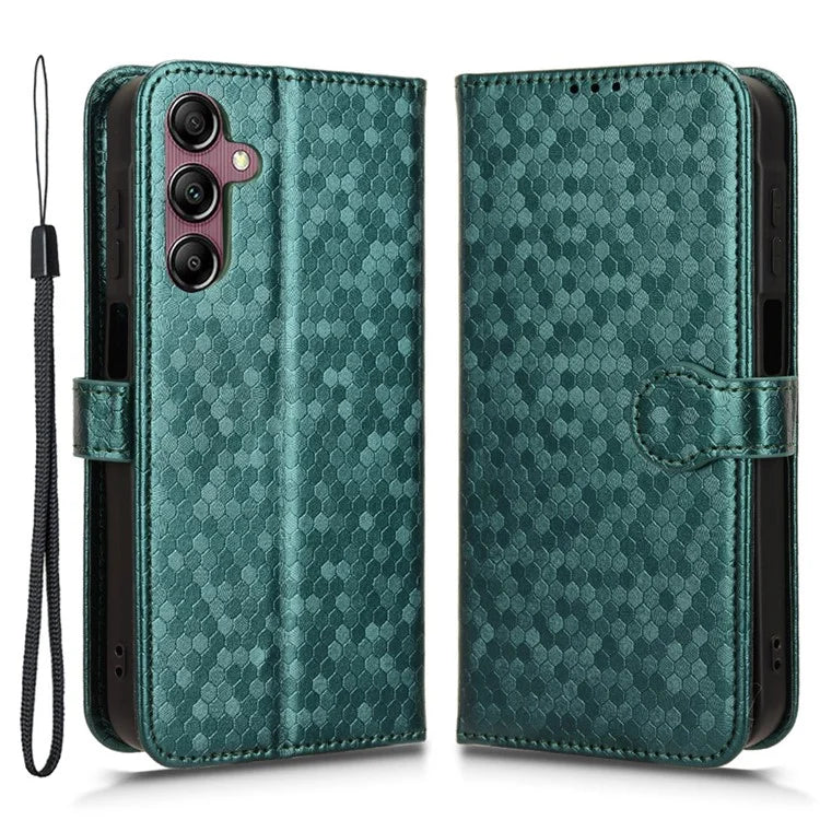 For Samsung Galaxy A15 4G / A15 5G Case Dot Imprinted Leather Shockproof Phone Stand Cover
