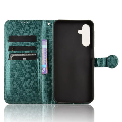 For Samsung Galaxy A15 4G / A15 5G Case Dot Imprinted Leather Shockproof Phone Stand Cover