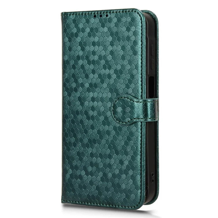 For Samsung Galaxy A15 4G / A15 5G Case Dot Imprinted Leather Shockproof Phone Stand Cover