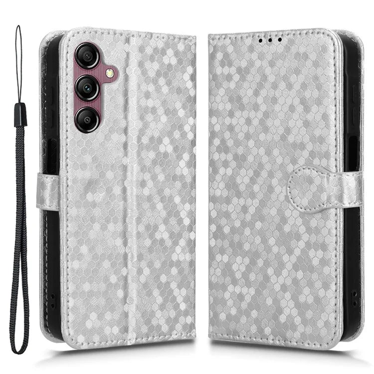 For Samsung Galaxy A15 4G / A15 5G Case Dot Imprinted Leather Shockproof Phone Stand Cover