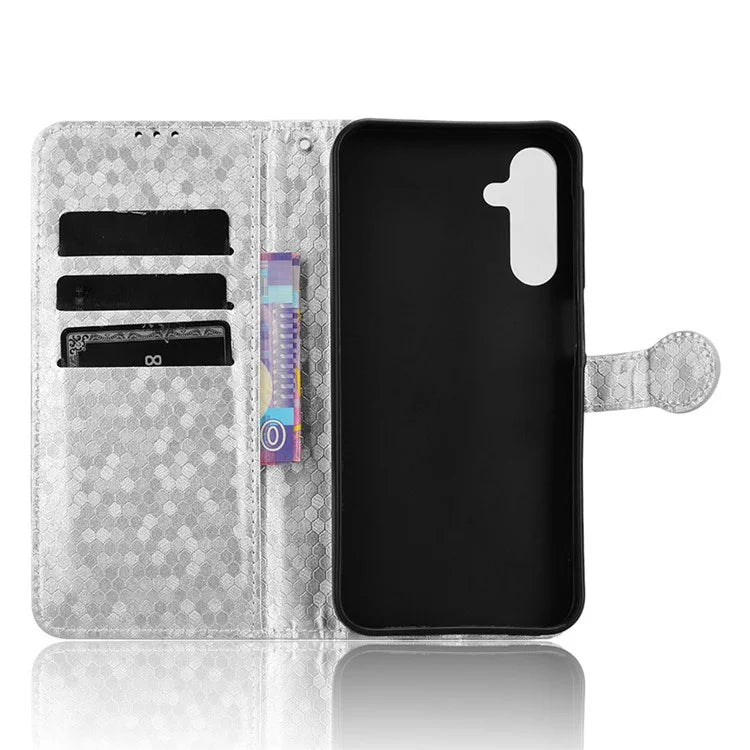 For Samsung Galaxy A15 4G / A15 5G Case Dot Imprinted Leather Shockproof Phone Stand Cover