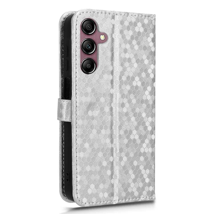 For Samsung Galaxy A15 4G / A15 5G Case Dot Imprinted Leather Shockproof Phone Stand Cover