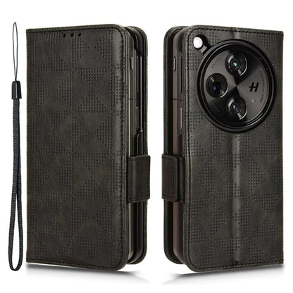 For Oppo Find N3 5G Phone Case Imprinted Triangle Folio Wallet Leather Cover