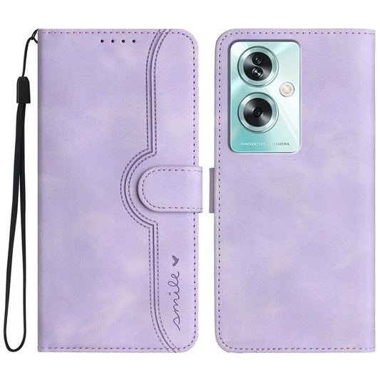 YX0030 For Oppo A79 5G / A2 5G Leather Case Smile Pattern Flip Magnetic Cover