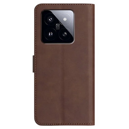 For Xiaomi 14 Pro Leather Wallet Case YX0030 Smile Series Card Holder Full Protection Cover