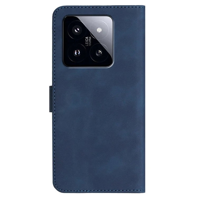 For Xiaomi 14 Pro Leather Wallet Case YX0030 Smile Series Card Holder Full Protection Cover