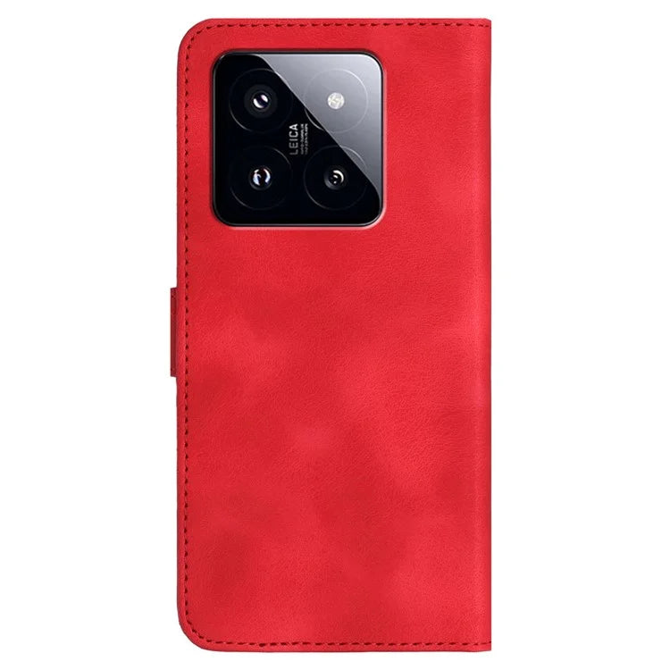 For Xiaomi 14 Pro Leather Wallet Case YX0030 Smile Series Card Holder Full Protection Cover