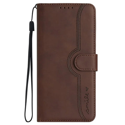YX0030 For Samsung Galaxy A35 5G Leather Phone Case Smile Pattern Card Holder Wrist Strap