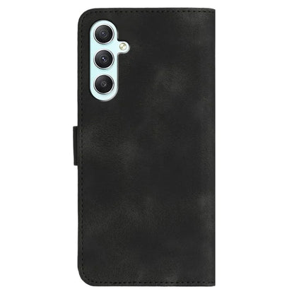 YX0030 For Samsung Galaxy A35 5G Leather Phone Case Smile Pattern Card Holder Wrist Strap
