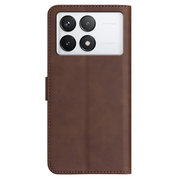 YX0030 For Xiaomi Redmi K70E 5G / Poco X6 Pro 5G Leather Phone Case Smile Pattern Magnetic Closure Cover