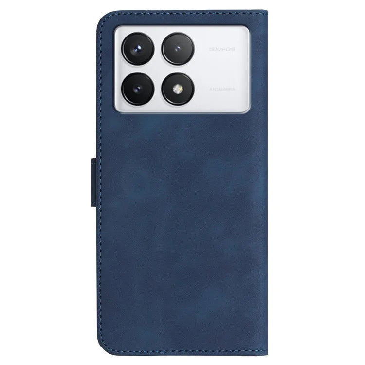 YX0030 For Xiaomi Redmi K70E 5G / Poco X6 Pro 5G Leather Phone Case Smile Pattern Magnetic Closure Cover