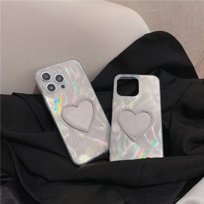 For iPhone 14 Pro TPU Phone Case Cute Mirror Back Design Cover