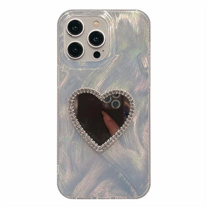 Mirror Case for iPhone 15 Pro Max TPU Protective Shock Absorption Phone Cover