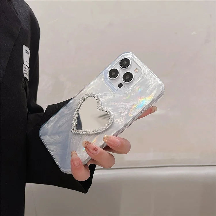 Mirror Case for iPhone 15 Pro Max TPU Protective Shock Absorption Phone Cover