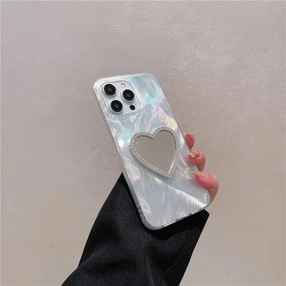 Mirror Case for iPhone 15 Pro Max TPU Protective Shock Absorption Phone Cover
