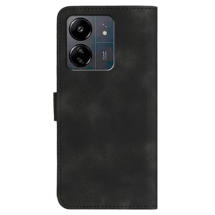 YX0030 For Xiaomi Redmi 13C 4G / 5G / Poco C65 4G Wallet Case PU Leather Smile Pattern Flip Cover