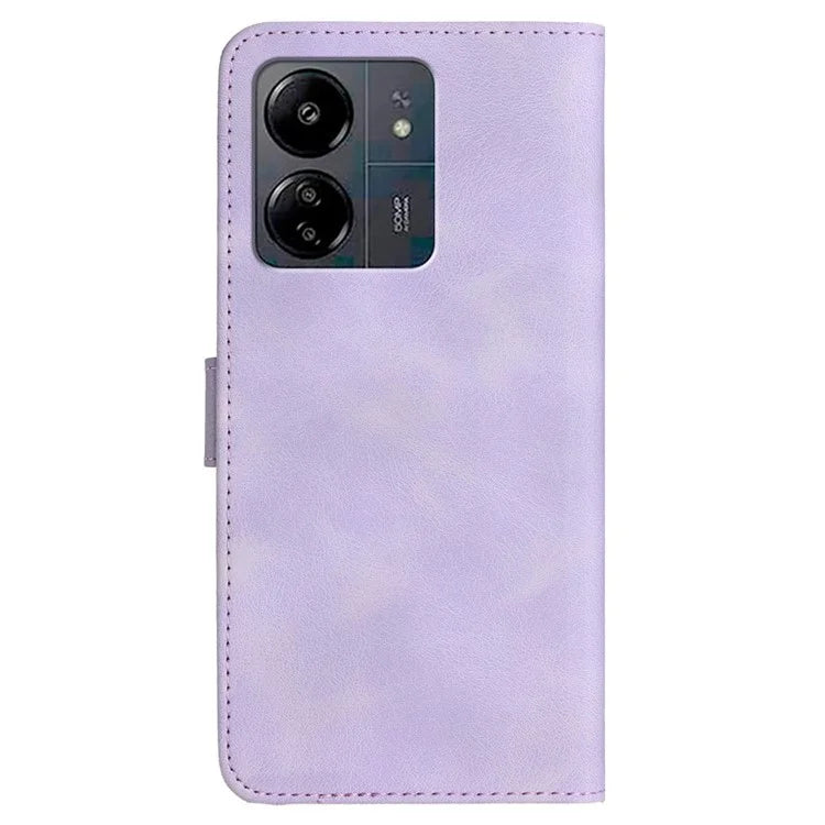 YX0030 For Xiaomi Redmi 13C 4G / 5G / Poco C65 4G Wallet Case PU Leather Smile Pattern Flip Cover