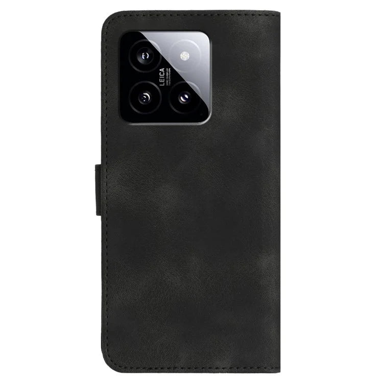 YX0030 Smile Series for Xiaomi 14 Phone Case Card Slots Stand Magnetic Closure Leather Cover