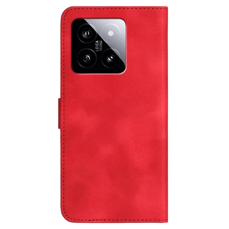 YX0030 Smile Series for Xiaomi 14 Phone Case Card Slots Stand Magnetic Closure Leather Cover