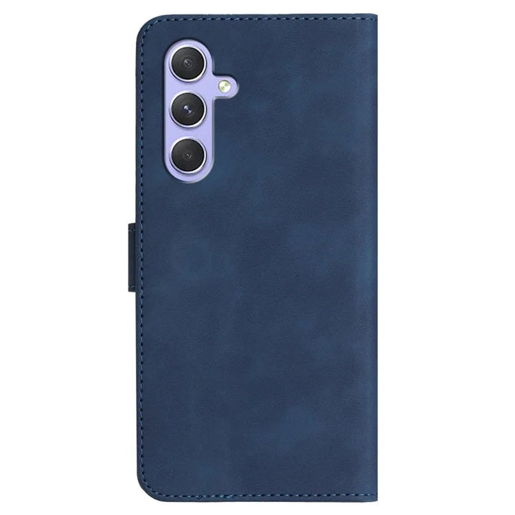 YX0030 For Samsung Galaxy A55 5G Smile Pattern Wallet Case PU Leather Protective Cover