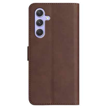 YX0030 For Samsung Galaxy A55 5G Smile Pattern Wallet Case PU Leather Protective Cover
