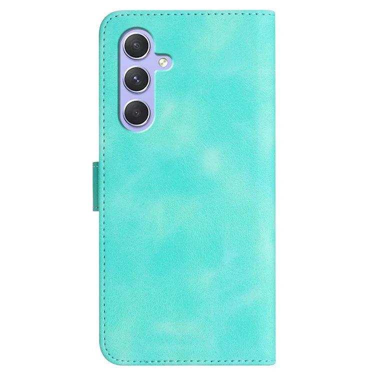 YX0030 For Samsung Galaxy A55 5G Smile Pattern Wallet Case PU Leather Protective Cover