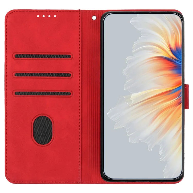 YX0030 For Samsung Galaxy A55 5G Smile Pattern Wallet Case PU Leather Protective Cover