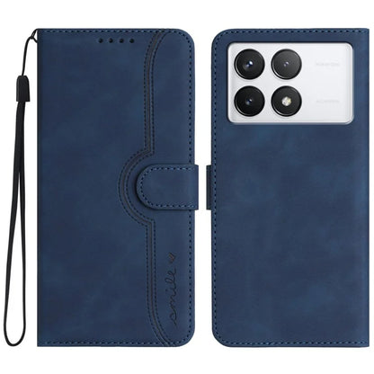 YX0030 For Xiaomi Redmi K70 5G / K70 Pro 5G Leather Case Smile Pattern Wallet Flip Cover