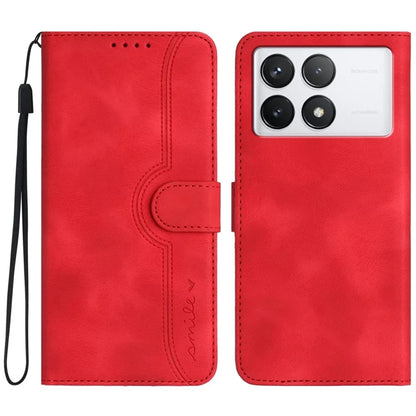 YX0030 For Xiaomi Redmi K70 5G / K70 Pro 5G Leather Case Smile Pattern Wallet Flip Cover