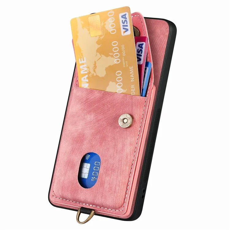 D1 For Samsung Galaxy S24 Ultra Phone Case with Card Holder Kickstand