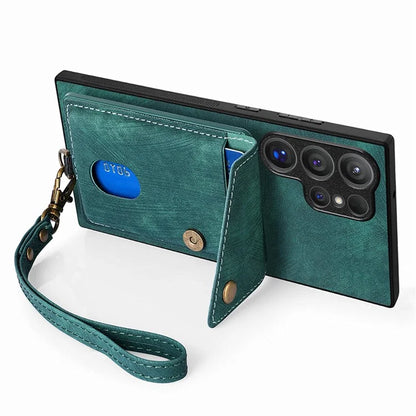 D1 For Samsung Galaxy S24 Ultra Phone Case with Card Holder Kickstand