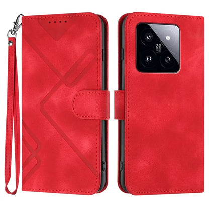 YX0040 Wallet Case for Xiaomi 14 Pro PU Leather Folio Flip Stand Cover Imprinted Pattern
